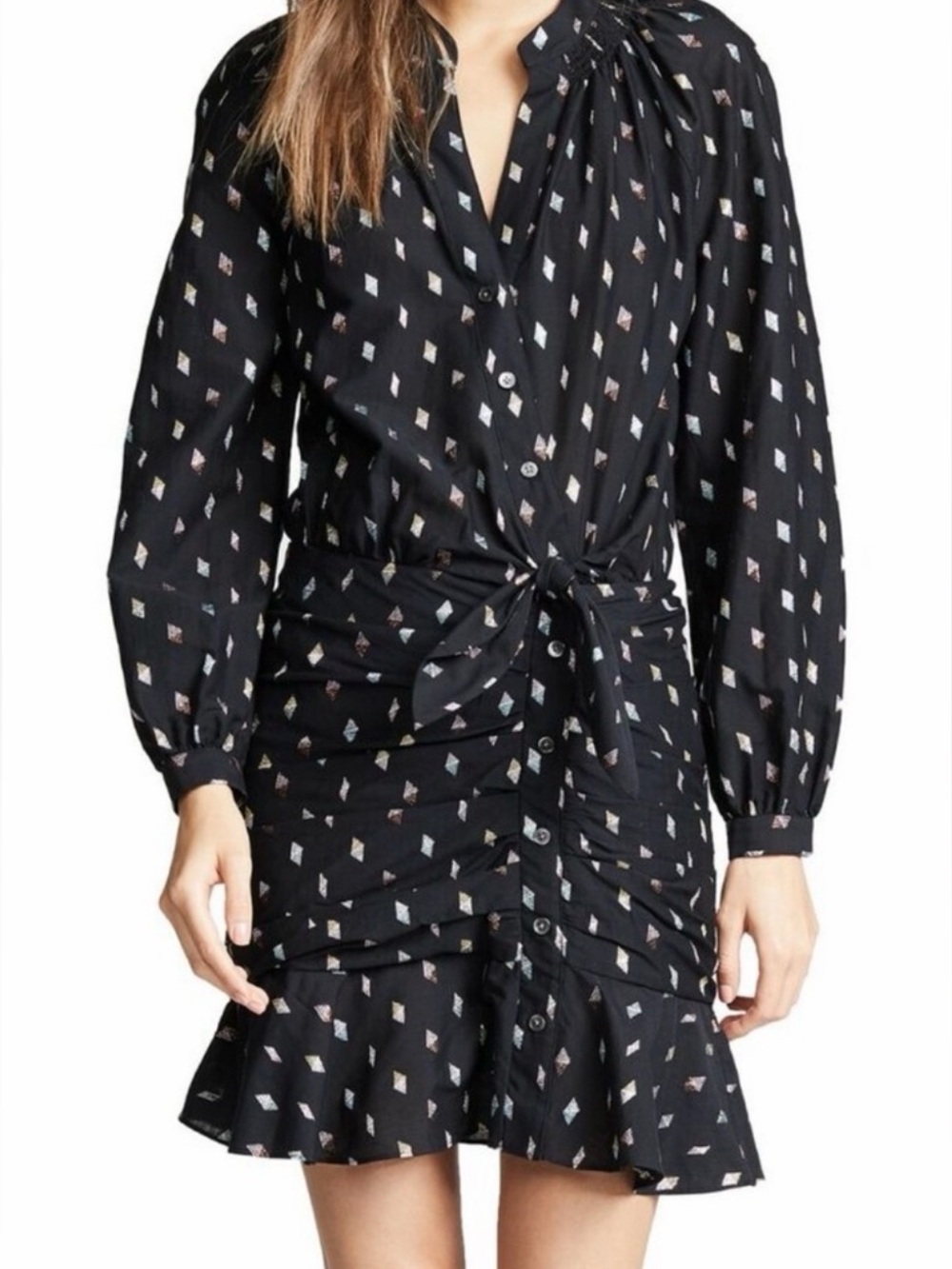 Veronica Beard Alia Ruched Ruffle Mini Cocktail Dress Size 2